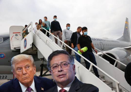 Colombia ha asumido el regreso de deportados desde Estados Unidos luego del impasse diplomático entre Trump y Petro desde hace más de un año. Fotos: Colprensa y Getty Images