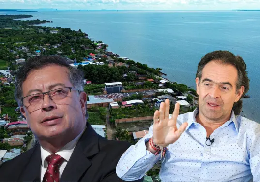 El presidente Gustavo Petro le recriminó al alcalde de Medellín por el acueducto de Urabá que el propio Petro prometió. FOTOS: EL COLOMBIANO Y COLPRENSA