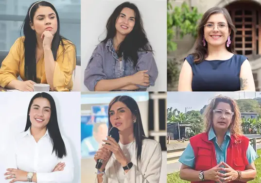 De izquierda a derecha y de arriba a abajo: Yulieth Sánchez, Hannah Escobar, Alejandra Sánchez, Verónica Estrada, Marcela Eusse, Yucelly Rincón