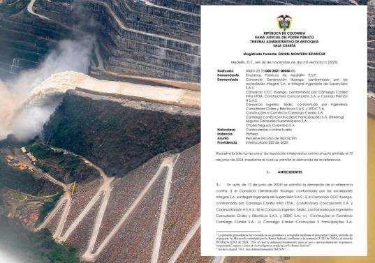 El Tribunal Administrativo de Antioquia resolvió un recurso de reposición dentro de una demanda presentada por EPM por la emergencia de Hidroituango. FOTO: EL COLOMBIANO