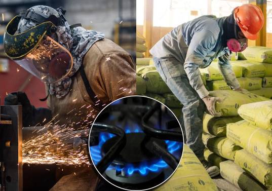 El acero colombiano se produce en hornos eléctricos que dependen del gas, mientras que el cemento se produce usando este combustible en los hornos rotatorios para fabricar el clínker. FOTOS: Julio César Herrera, Cortesía Argos y Camilo Suárez