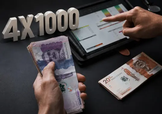 La implementación de la exención del 4x1000 permanece en un limbo indefinido. Mientras tanto, continúa vigente el modelo tradicional de una única cuenta marcada. FOTO EL COLOMBIANO