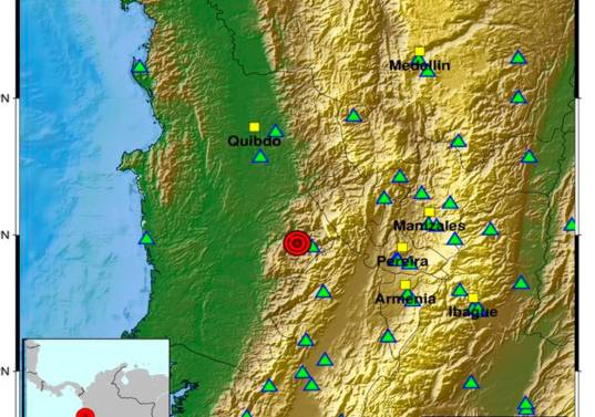 El epicentro del temblor fue el municipio de San José del Palmar. FOTO: Tomada de X @sgcol