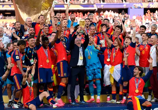 Con gol del delantero del Barcelona, Ferran Torres, España venció a Argentina en Nueva York. Foto: Getty