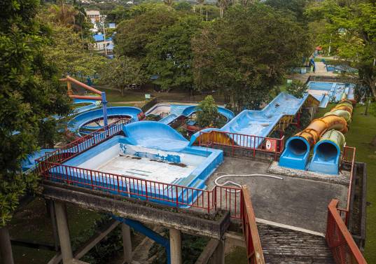 Imagen del Parque de las Aguas, espacio que se vio afectado por los turbios contratos, según la SIC. Foto: EL COLOMBIANO