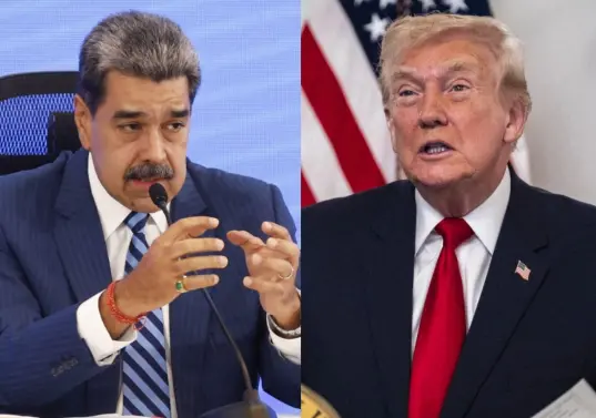 El contacto directo entre Nicolás Maduro y Donald Trump se dio en medio del despliegue de fuerzas estadounidenses en el Caribe. FOTOS: AFP