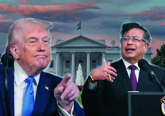 El presidente Donald Trump y el mandatario Gustavo Petro. Fotos: cortesías