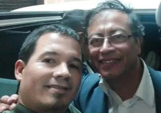 Wilmar Mejía junto al presidente Gustavo Petro. Foto: tomada de redes sociales.