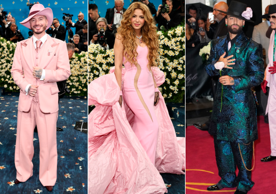 Así llegaron a la Met Gala 2025 J Balvin, Shakira y Maluma. FOTOS Getty