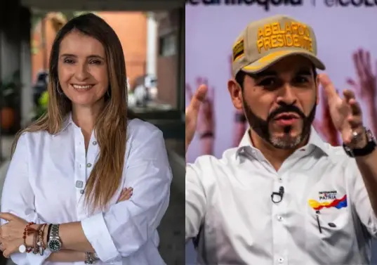 Paloma Valencia y Abelardo de la Espriella se disputan el paso a segunda vuelta contra Iván Cepeda, según las encuestas. Foto: EL COLOMBIANO.