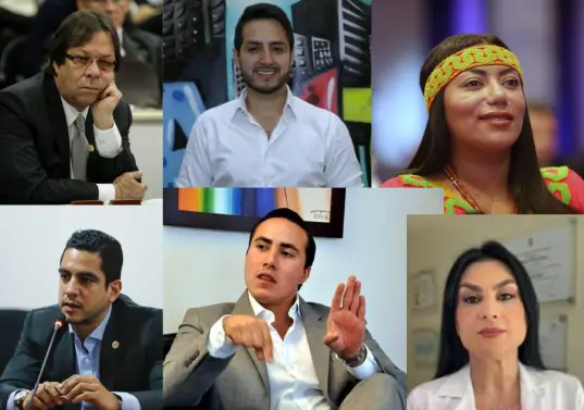 Arriba de izquierda a derecha: César Lorduy, Cambio Radical; Juan David Duque, Frente Amplio Unitario; Martha Peralta, MAIS. <br />Abajo: Álex Flórez, Pacto Histórico; Richard Aguilar, Partido Liberal y Olga Milena Flórez, Frente Amplio Unitario. Foto: Colprensa