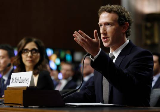 Zuckerberg, CEO de Meta, declaró el miércoles en Los Ángeles. FOTO: GETTY