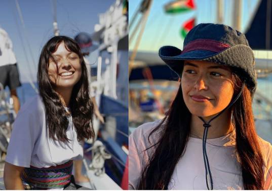 Manuela Bedoya y Luna Barreto, fueron detenidas por las fuerzas israelíes durante una misión para entregar ayuda humanitaria a Gaza. Foto: redes sociales