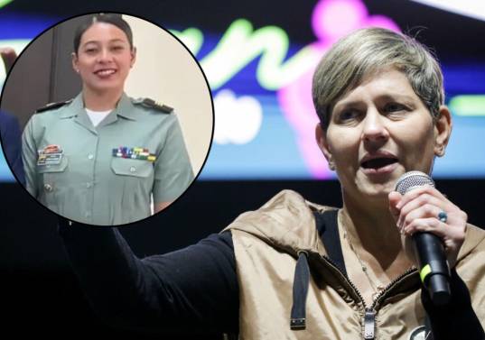 La capitana Kelly Daniela Lozano, jefa de seguridad de la ex primera dama, estaba en misión diplomática en Catar. Fotos: Semana y Colprensa