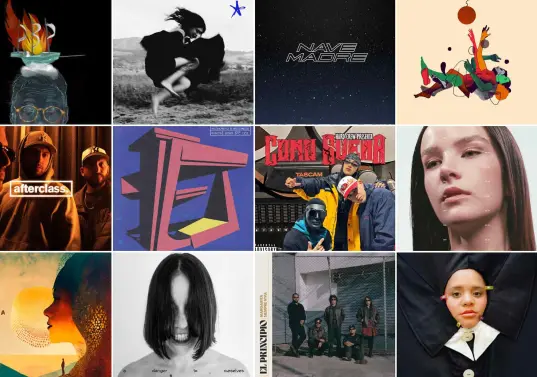 Algunas de las portadas de esta selección con lo mejor de la música hecha en Colombia en 2025. FOTOS Cortesías