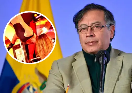 El informe de la UIAF reveló un gasto de Petro en Ménage Strip Club, un reconocido club nocturno de Cais do Sodré, en Lisboa, Portugal. FOTO: Presidencia de la República y redes sociales Menage Strip Club