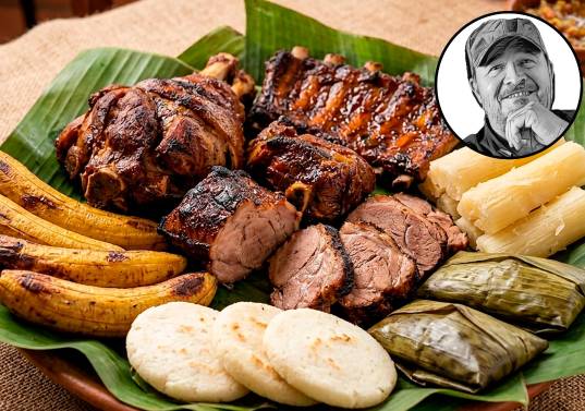 Así luce el asado huilense. FOTO El Colombiano