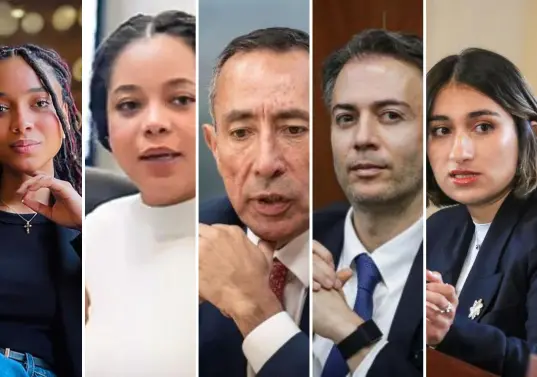 De izquierda a derecha: Juliana Guerrero, Verónica Guerrero, Ricardo Roa, Daniel Quintero y Laura Sarabia. FOTO: COLPRENSA