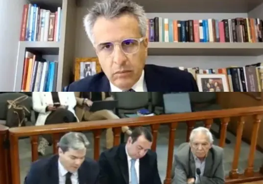 Ricardo Bonilla exministro de Hacienda y Luis Fernando Velasco exministro de Interior. Foto: captura de video