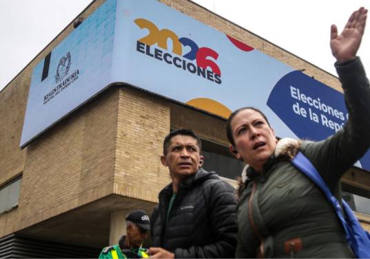 Corferias es uno de los recintos con mayor afluencia de votación en Bogotá. FOTO: Colprensa
