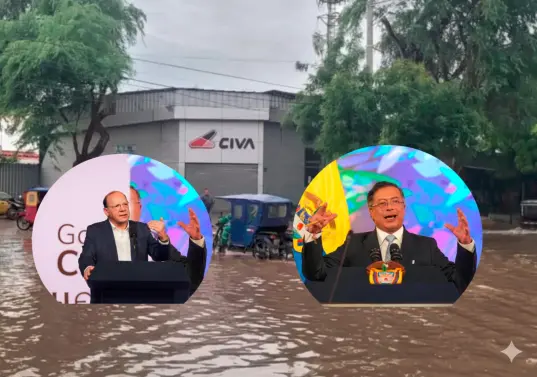 Germán Ávila, ministro de Hacienda; y Gustavo Petro, presidente de Colombia. FOTO tomada de @Nortesostenible, Presidencia y MinHacienda. 