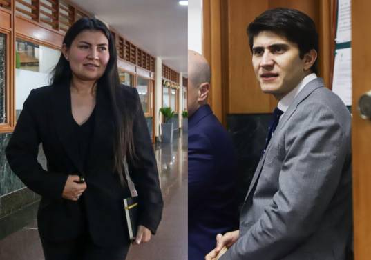 Karen Manrique y Wadith Manzur en juicio por presunta corrupción. Foto: Colprensa