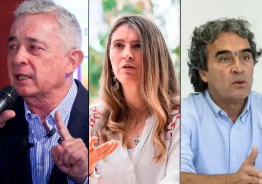 Álvaro Uribe, Paloma Valencia y Sergio Fajardo. Fotos: El Colombiano - Colprensa