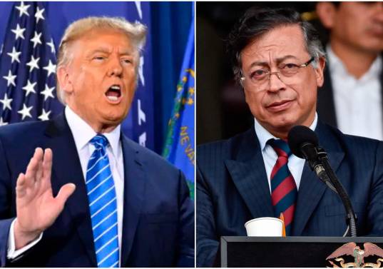 Los presidentes de Estados Unidos, Donald Trump, y Colombia, Gustavo Petro. FOTOS: Getty y Colprensa