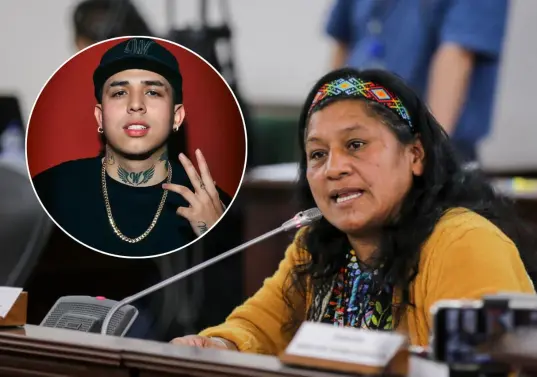 Aída Quilcué le dijo sí a un streaming con Westcol antes de la segunda vuelta presidencial de 2026. FOTOS: Colprensa - Tomada de Instagram @Westcol 