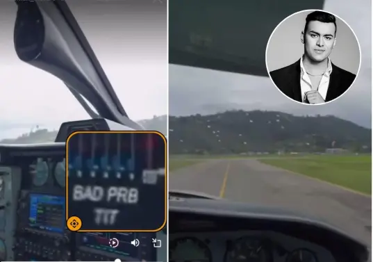 ¿Qué ocurrió en la aeronave Piper Navajo, de matrícula N325FA, en la que iba el cantante Yeison Jiménez? FOTOS: Capturas de video 