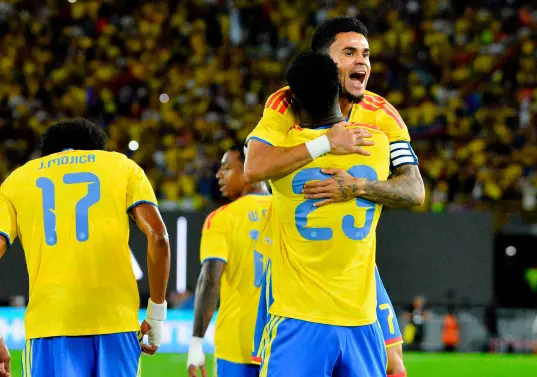 El extremo guajiro Luis Díaz suma 22 celebraciones con el seleccionado nacional. De ellos, 14 han sido en la era Néstor Lorenzo. Foto: Colprensa 