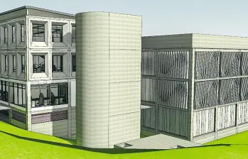 Este es el diseño proyectado para esta nueva planta. Tendrá una infraestructura de 10.000 metros cuadrados. La sede actual apenas tiene 400 metros. FOTO Cortesía