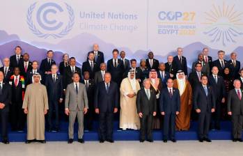 El presidente Gustavo Petro asistió a su primera Cumbre Climática de la ONU (COP 27) como jefe de Estado, pero no llegó para la foto oficial de los presidentes. FOTOS efe y cortesía presidencia