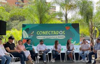 Conversatorio de la COP16 en Parques del Río. FOTO: Cortesía Alcaldía de Medellín