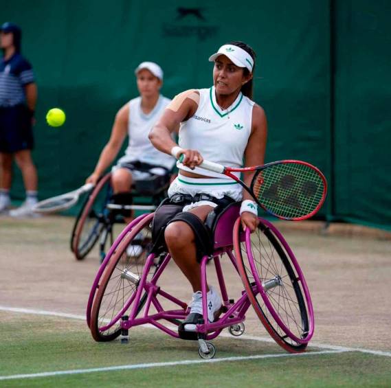 La colombiana Angélica Bernal disputará la final de Wimbledon en silla de ruedas, algo histórico para el país. FOTO CORTESÍA