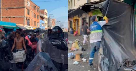 En video: Tumbaron cambuches en sector del Bronx en Medellín