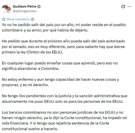 “Se va a volar” y “quiere huir”: la advertencia de políticos al permiso del Senado para que Petro salga del país