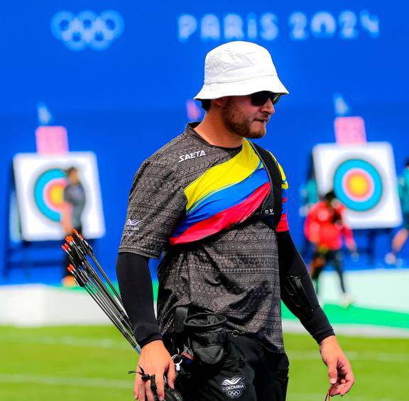 El antioqueño Santiago Arcila fue el colombiano con mejor resultado en la prueba individual masculina de tiro con arco. FOTO: CORTESÍA COMITÉ OLÍMPICO COLOMBIANO