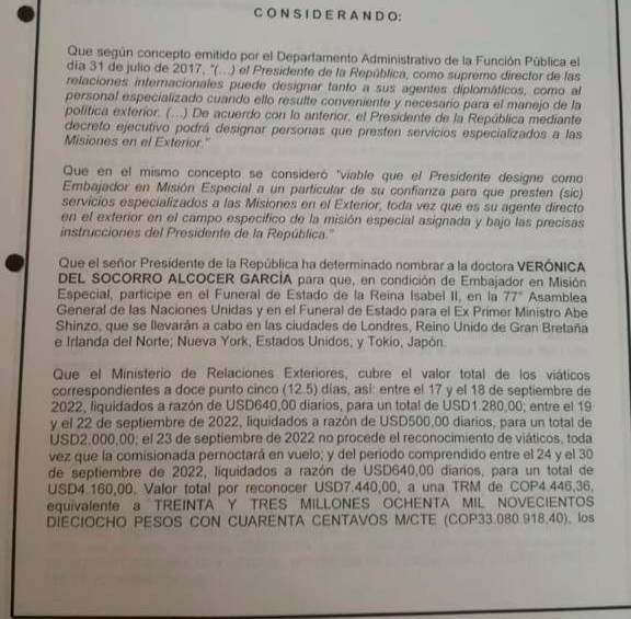 Este es el polémico decreto con el que el presidente Petro convirtió a Verónica Alcocer en “Embajadora de misión especial” 