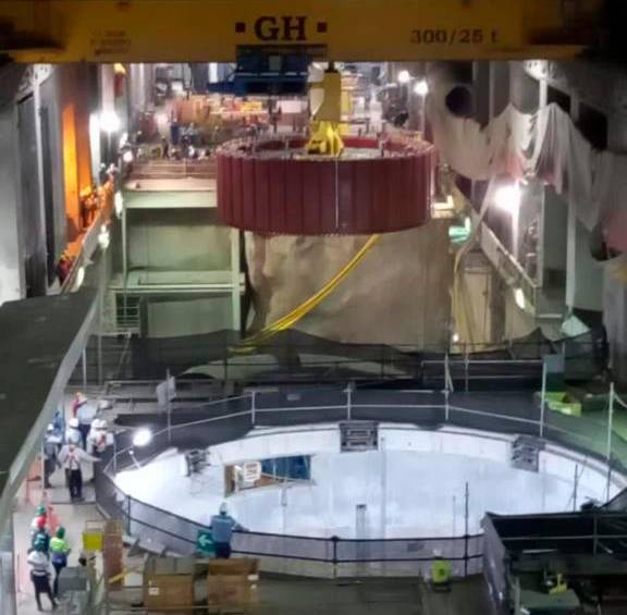 Imágenes exclusivas: Instalado el primer rotor en Hidroituango, pieza clave para generar energía