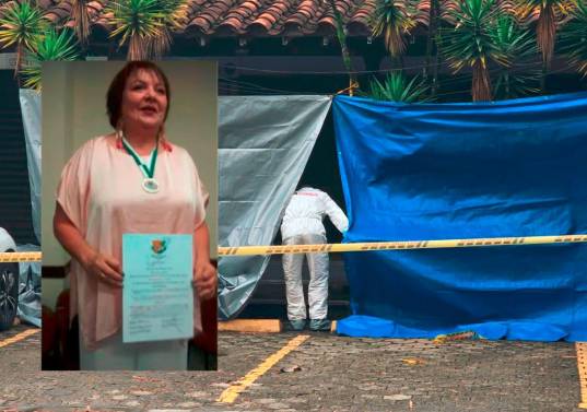 El atentado a la periodista María Victoria Correa Ramírez, de 68 años, y su hermana María Norelia, de 75, ocurrió dentro de una panadería del barrio Villagrande, de Envigado, el 28 de marzo. En el hecho, una de sus hermanas resultó lesionada. FOTOS: SANTIAGO OLIVARES TOBÓN Y CORTESÍA