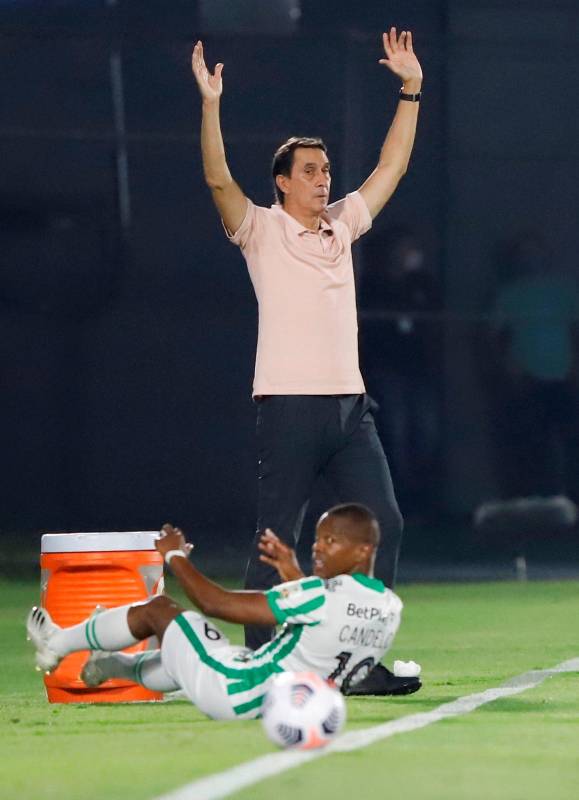 Atlético Nacional se impuso de visita y se trae buena ventaja para el partido de vuelta de la fase 2 de la Copa Libertadores. Foto: EFE