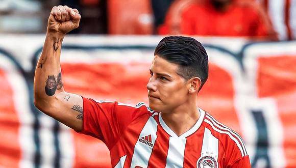 James Rodríguez llegó al equipo griego en septiembre de 2022. Foto EFE