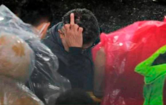 Este fue el gesto de Osorio que le ocasionó la sanción. Foto Colprensa