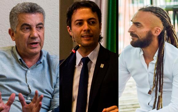 Luis Bernardo Vélez, Daniel Quintero y Daniel Carvalho. FOTO EL COLOMBIANO