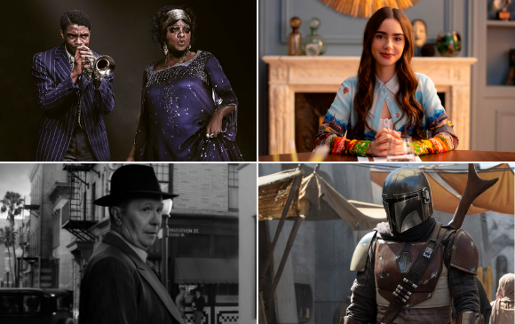 Estas son algunas de las producciones nominadas. FOTOS Cortesía Netflix y Disney+.
