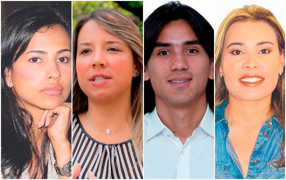 Los cuatro concejales del Centro Democrático que se desmarcaron de la pasada elección de la mesa directiva. FOTO ARCHIVO