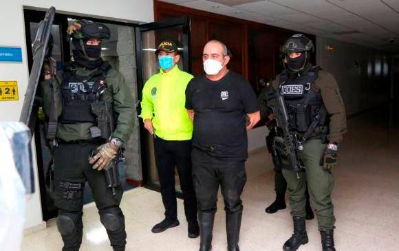 Otoniel era uno de los narcotraficantes más buscados de Colombia y dirigía la estructura criminal del Clan del Golfo. Fue capturado el pasado 23 de octubre de 2021. FOTO: CORTESÍA POLICÍA NACIONAL
