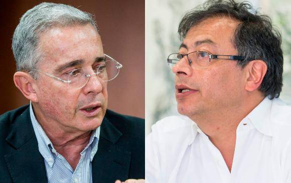 El expresidente Álvaro Uribe y el senador y precandidato Gustavo Petro, rivales electorales e ideológicos, coinciden ahora en la necesidad de poner orden en sus toldas políticas. Fotos: archivo y Carlos Alberto Velásquez.