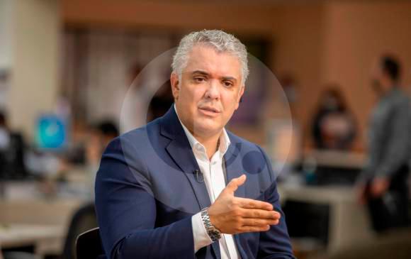 Duque, además, señalo que el Gobierno tiene el objetivo de vacunar al 80% de la población con al menos una dosis anticovid. FOTO Carlos Velásquez